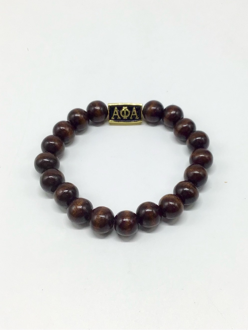 Alpha Phi Alpha Wooden Bead Stretch Bracelet